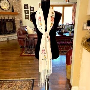 Accessory Street gorgeous embroidered scarf.